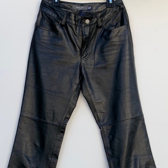 Gap vintage Leather pants/jeans boot cut NWT size 2 - Picture 2 of 5